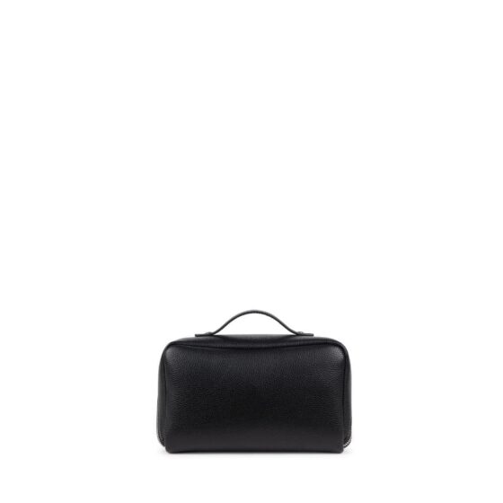 Trousse à maquillage La Jolie en cuir vegan Noir