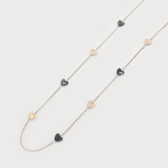 Long collier coeur 2 tons