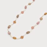 Long collier Coquillages et bois
