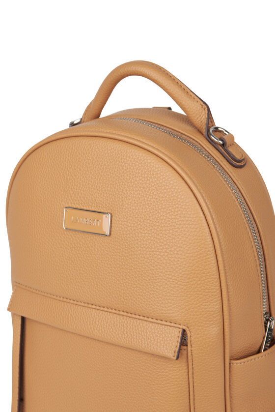 Sac à dos multifonction Le Maude en cuir vegan Camel