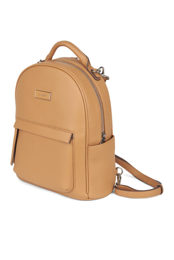 Sac à dos multifonction Le Maude en cuir vegan Camel