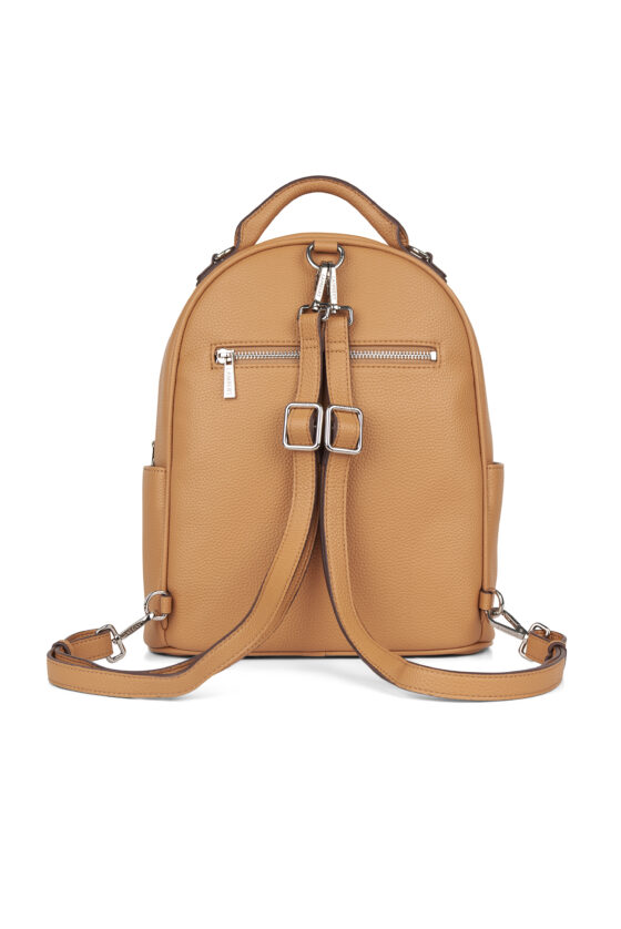 Sac à dos multifonction Le Maude en cuir vegan Camel