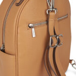 Sac à dos multifonction Le Maude en cuir vegan Camel