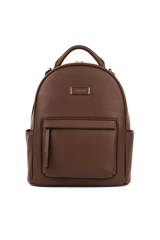 Sac à dos multifonction Le Maude en cuir vegan Chocolat