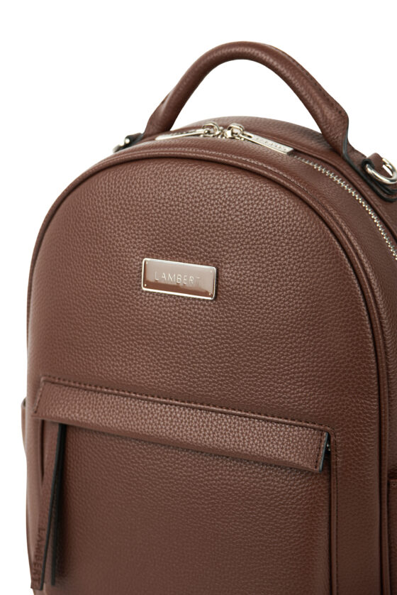 Sac à dos multifonction Le Maude en cuir vegan Chocolat
