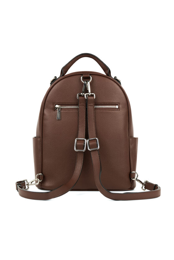 Sac à dos multifonction Le Maude en cuir vegan Chocolat