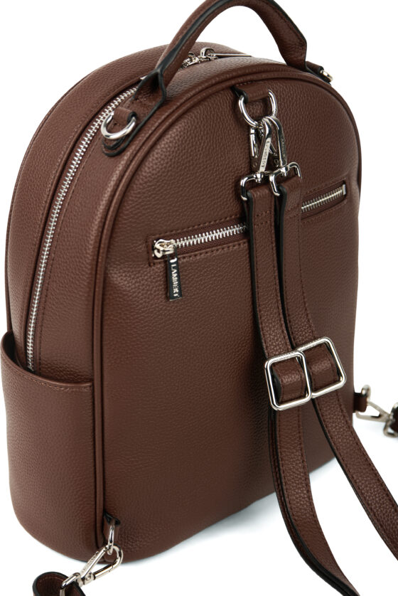 Sac à dos multifonction Le Maude en cuir vegan Chocolat