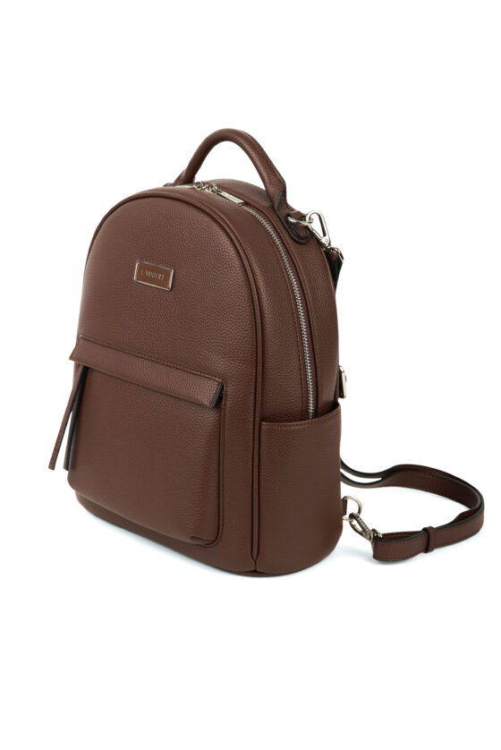 Sac à dos multifonction Le Maude en cuir vegan Chocolat