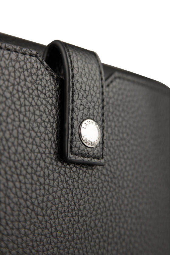 Portefeuille sur ganse Le Tina en cuir vegan Noir