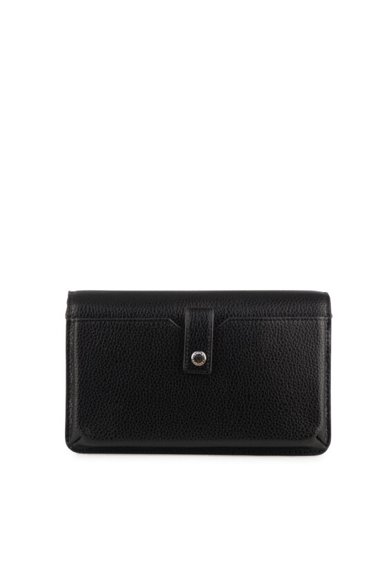 Portefeuille sur ganse Le Tina en cuir vegan Noir