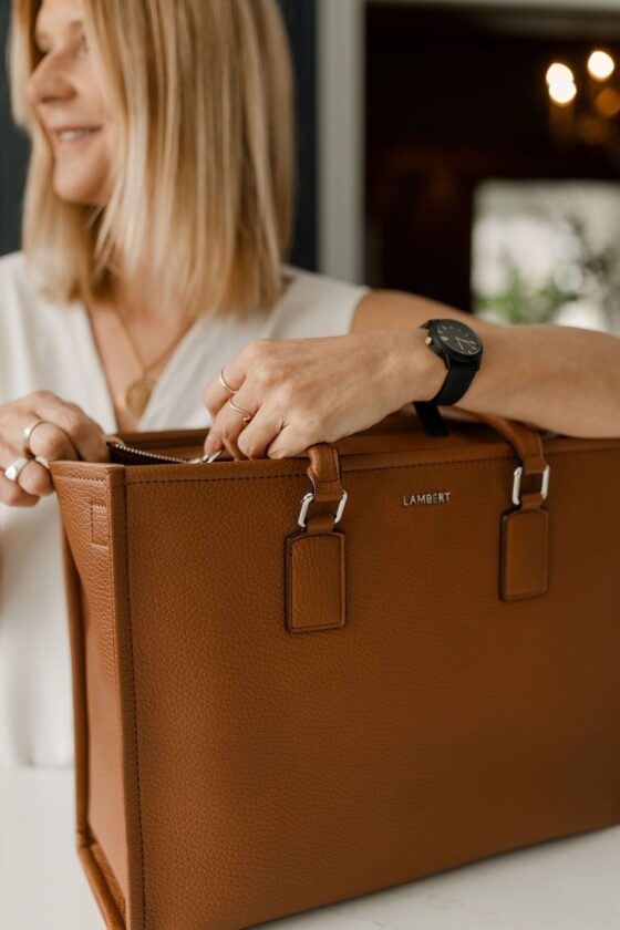 Sac fourre-tout Le Valentina en cuir vegan Affogato