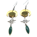 Boucles d'oreilles Étoile du Nord Vert et sarcelle