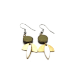 Boucles d'oreilles Mini - Coq Kaki
