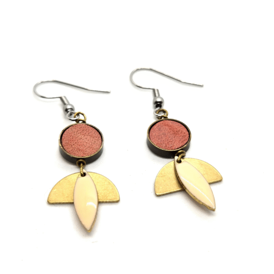 Boucles d'oreilles Mini - Coq Rose