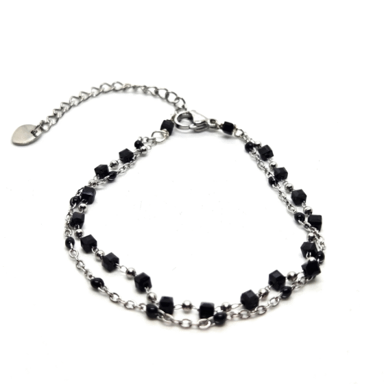 Bracelet fée Double - Cube  Noir