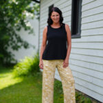 Mango Palazzo Off white and ochre