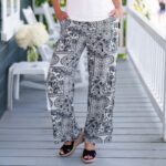 Mango palazzo Off white and black 