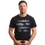 T-shirt poissons Noir