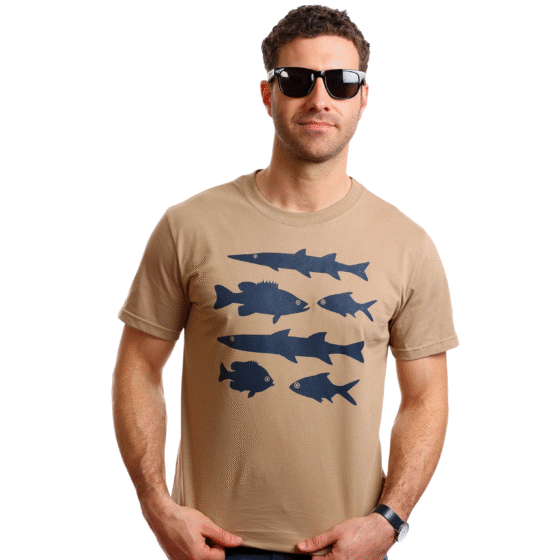T-shirt poissons Sable