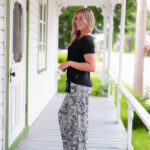 Mango palazzo Off white and black 