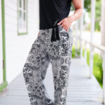 Mango palazzo Off white and black 