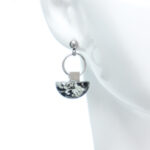 Boucles d'oreilles demi-lune  Noir