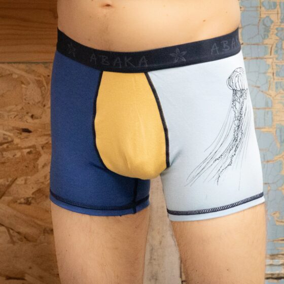 Boxer Bob méduse Bleu et jaune