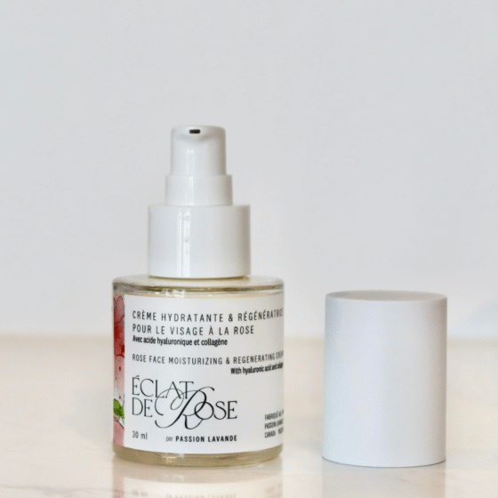 Crème hydratante & régénératrice pour le visage à la rose - Avec acide hyaluronique et collagène