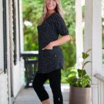 Tunique martini Pois noir et blanc