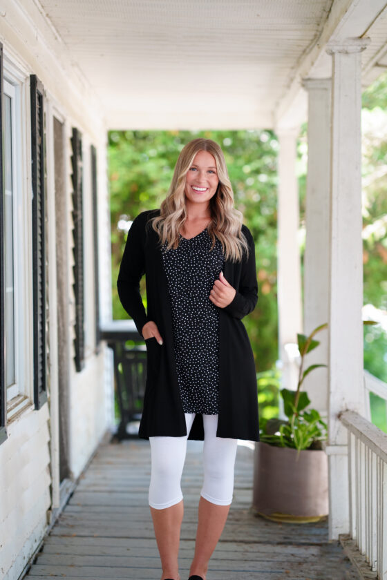 Tunique martini Pois noir et blanc