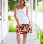 Jupe-cuissard cocktail Rouge orangé