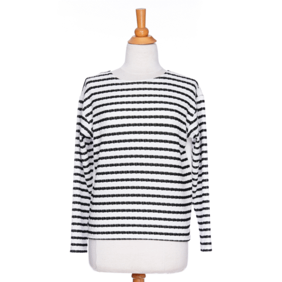 Chandail réversible Collins Rayé noir et blanc