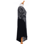 Robe Kir royal Floral noir et blanc