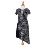 Robe Kir royal Floral noir et blanc
