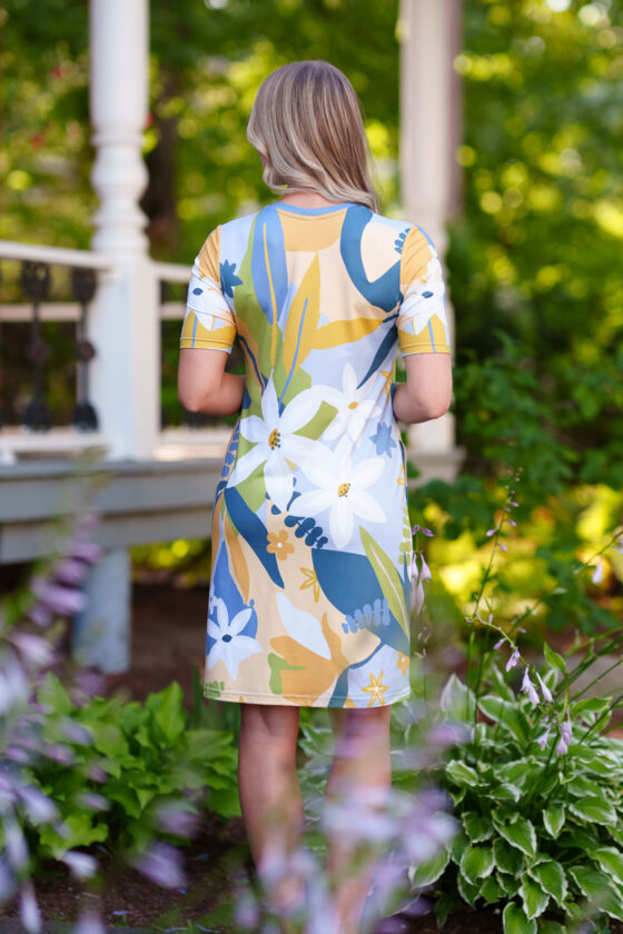 Robe mojito Bleu et jaune