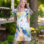 Robe mojito Bleu et jaune