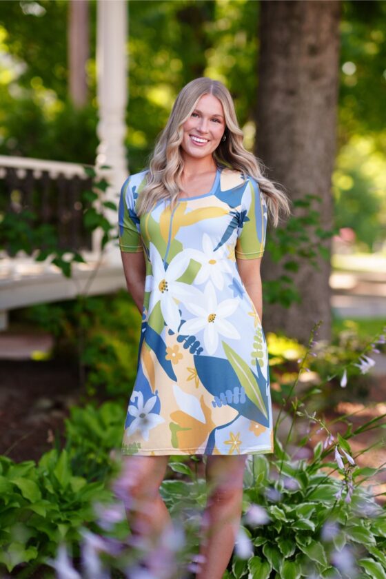 Robe mojito Bleu et jaune