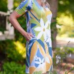 Robe mojito Bleu et jaune