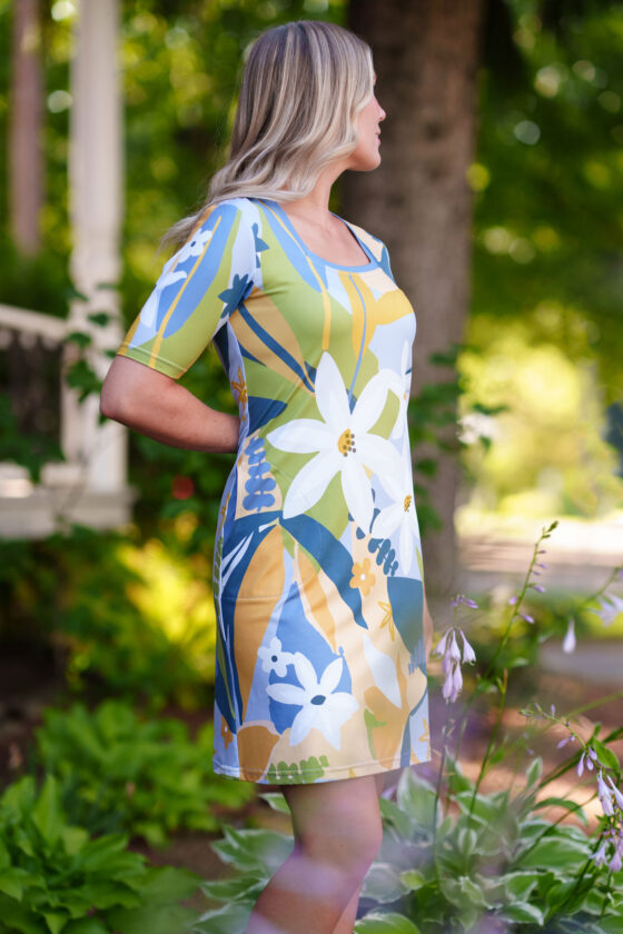 Robe mojito Bleu et jaune