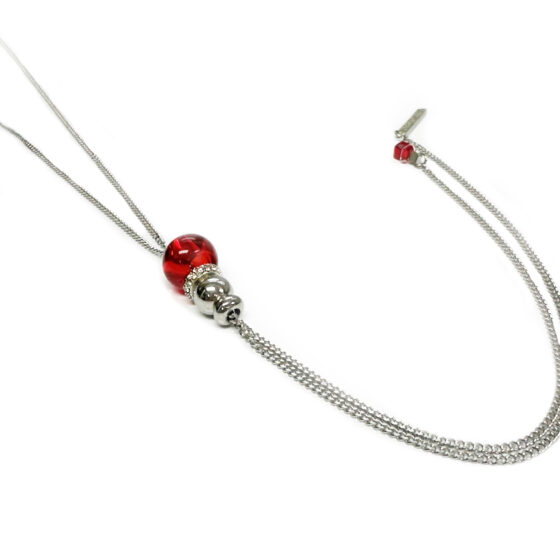 Sautoir luxury double Rouge