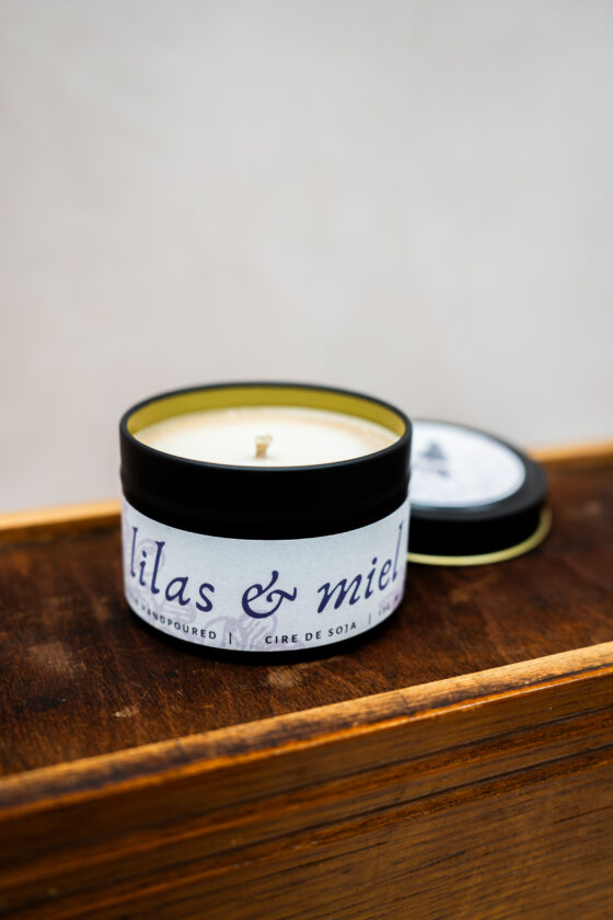 Chandelle de soja Lilas et miel