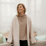 Cardigan tricot éthique coupe décontractée Avoine