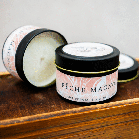 Chandelle de soja Pêche magnolia