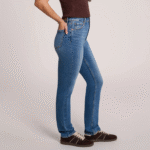 Jeans Emily taille haute Bleu