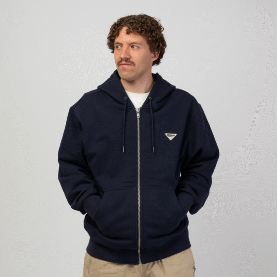 Hoodie zippé épais Marine