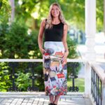 7/8 Mimosa dress Black and landscape