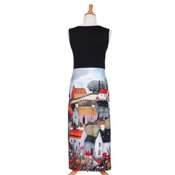 7/8 Mimosa dress Black and landscape