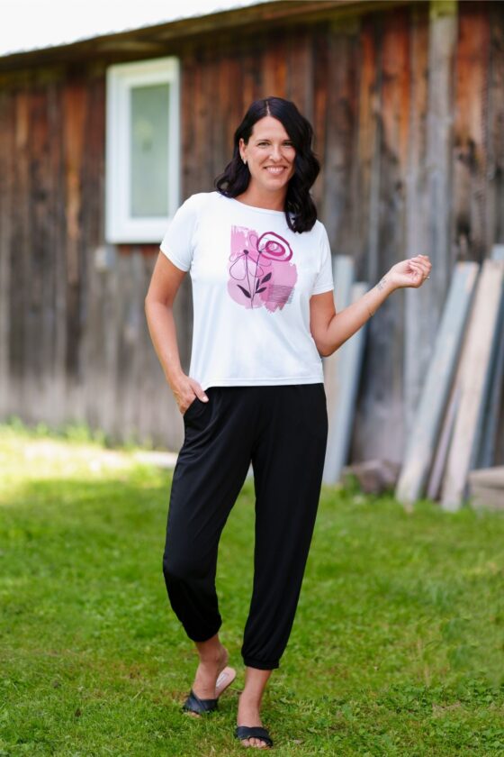 T-shirt tiki Aquarelle fleurie