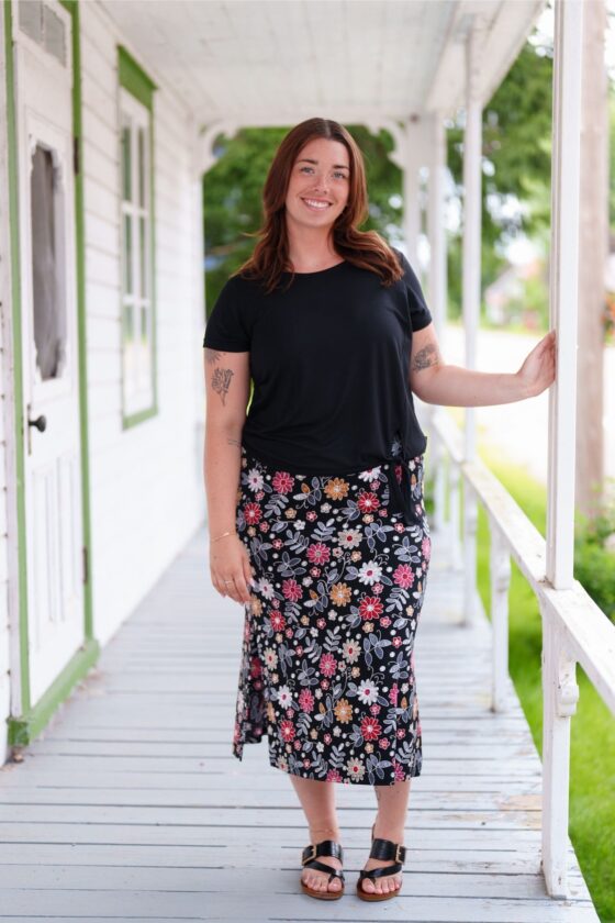 Jupe 7/8 fiesta Marguerites colorées