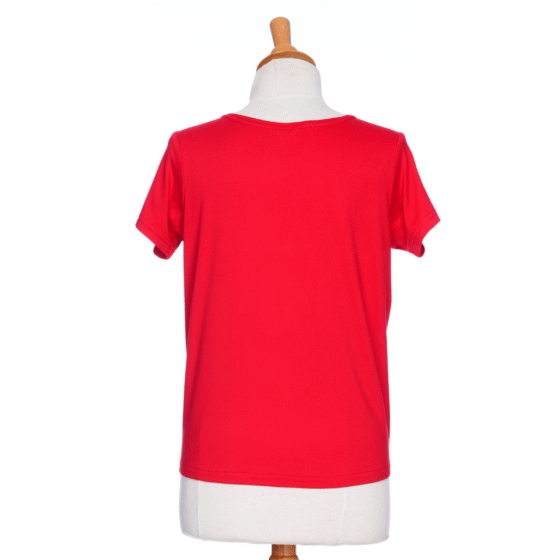 T-shirt tropical Rouge